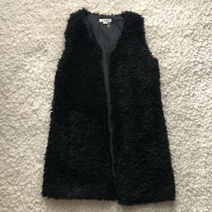 Black fur vest